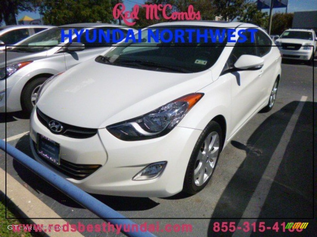 Shimmering White Hyundai Elantra