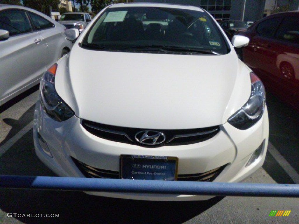 2012 Elantra Limited - Shimmering White / Black photo #2