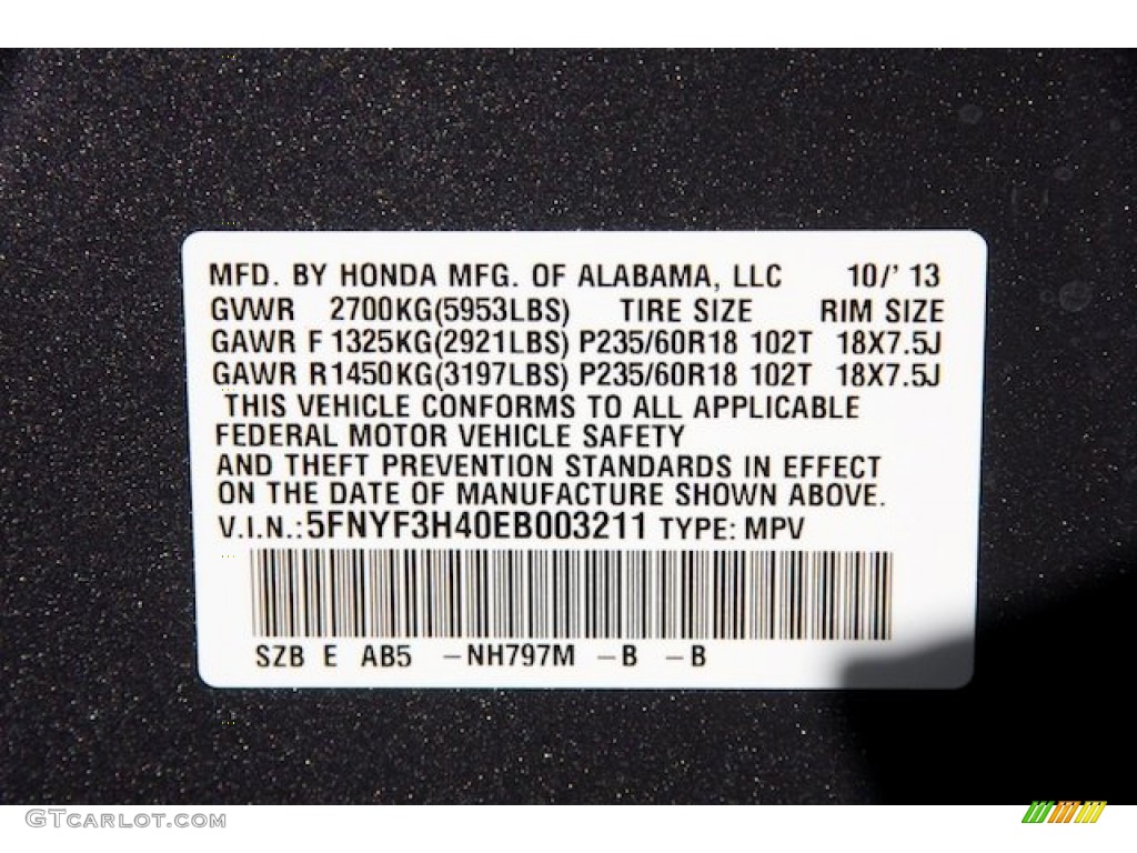 2014 Pilot EX - Modern Steel Metallic / Gray photo #22