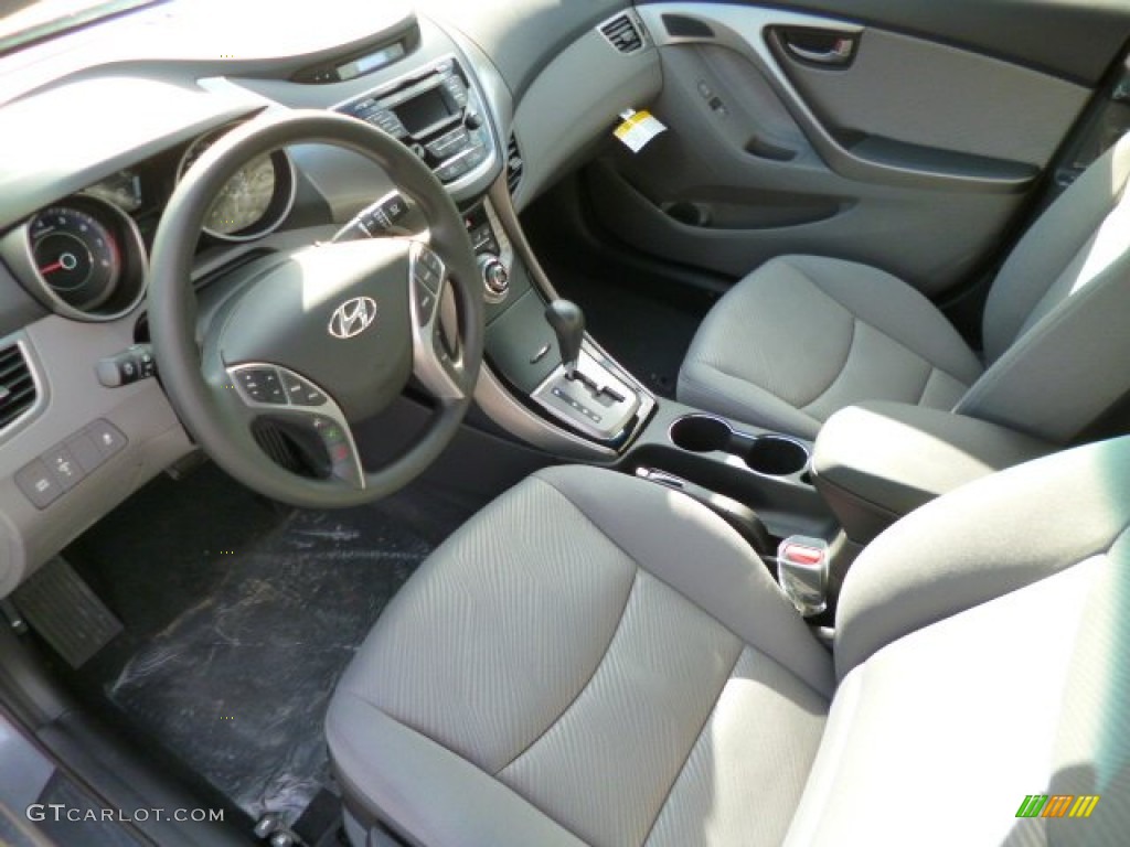 2013 Elantra GLS - Titanium Gray Metallic / Gray photo #16