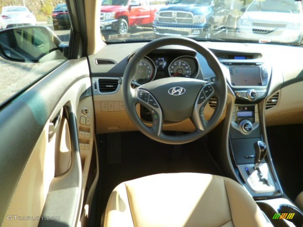 2013 Elantra Limited - Desert Bronze / Beige photo #13