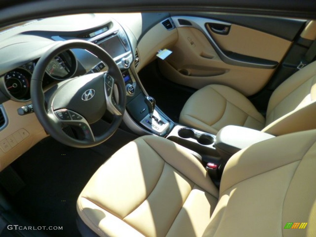 2013 Elantra Limited - Desert Bronze / Beige photo #15