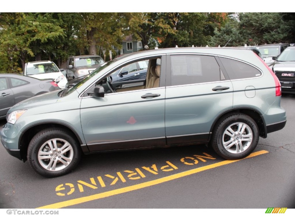 2010 CR-V EX AWD - Opal Sage Metallic / Ivory photo #11