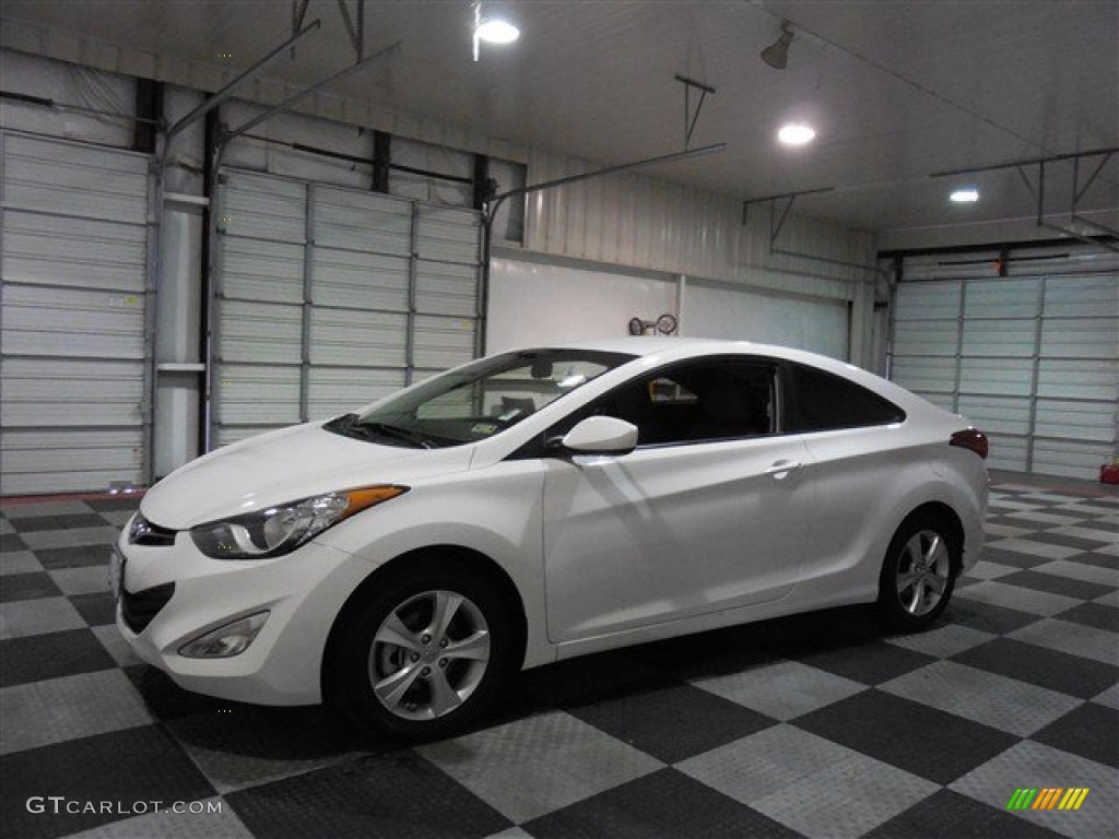 2013 Elantra Coupe GS - Monaco White / Gray photo #4