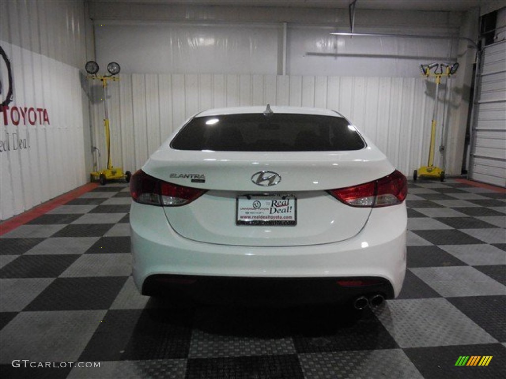 2013 Elantra Coupe GS - Monaco White / Gray photo #6