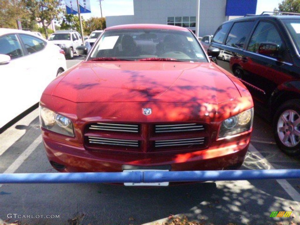 2009 Charger SE - Inferno Red Crystal Pearl / Dark Slate Gray photo #2