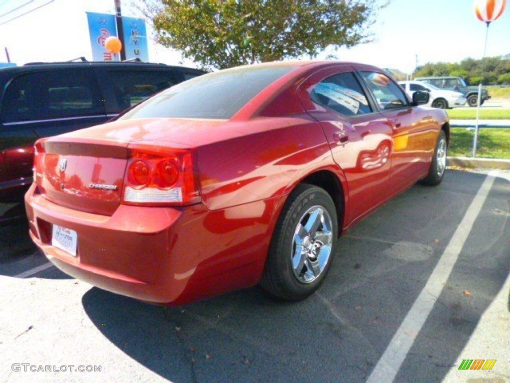 2009 Charger SE - Inferno Red Crystal Pearl / Dark Slate Gray photo #4