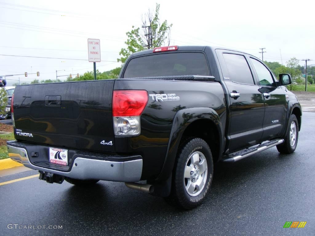 2008 Tundra Limited CrewMax 4x4 - Black / Graphite Gray photo #4