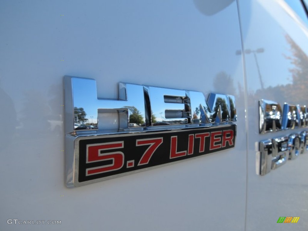 2014 1500 SLT Quad Cab - Bright White / Black/Diesel Gray photo #6