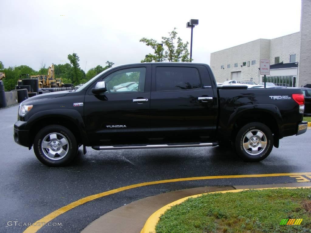 2008 Tundra Limited CrewMax 4x4 - Black / Graphite Gray photo #23