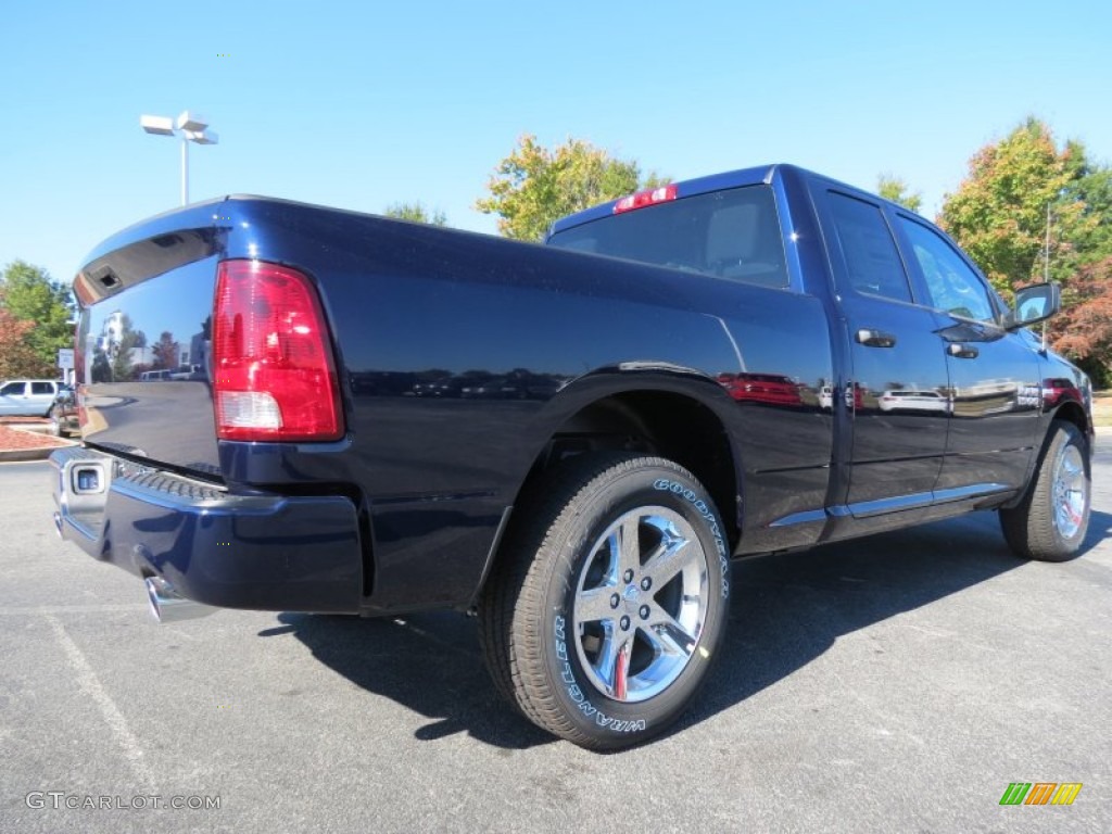 2014 1500 Express Quad Cab - True Blue Pearl Coat / Black/Diesel Gray photo #3