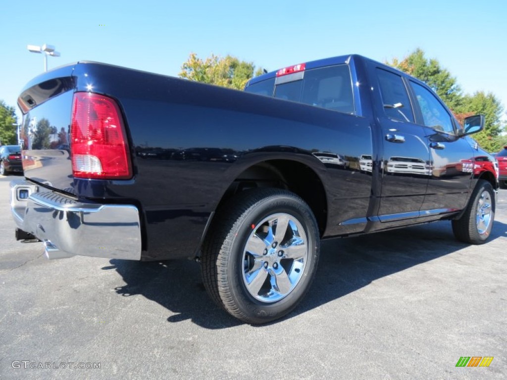 2014 1500 SLT Quad Cab - True Blue Pearl Coat / Black/Diesel Gray photo #3