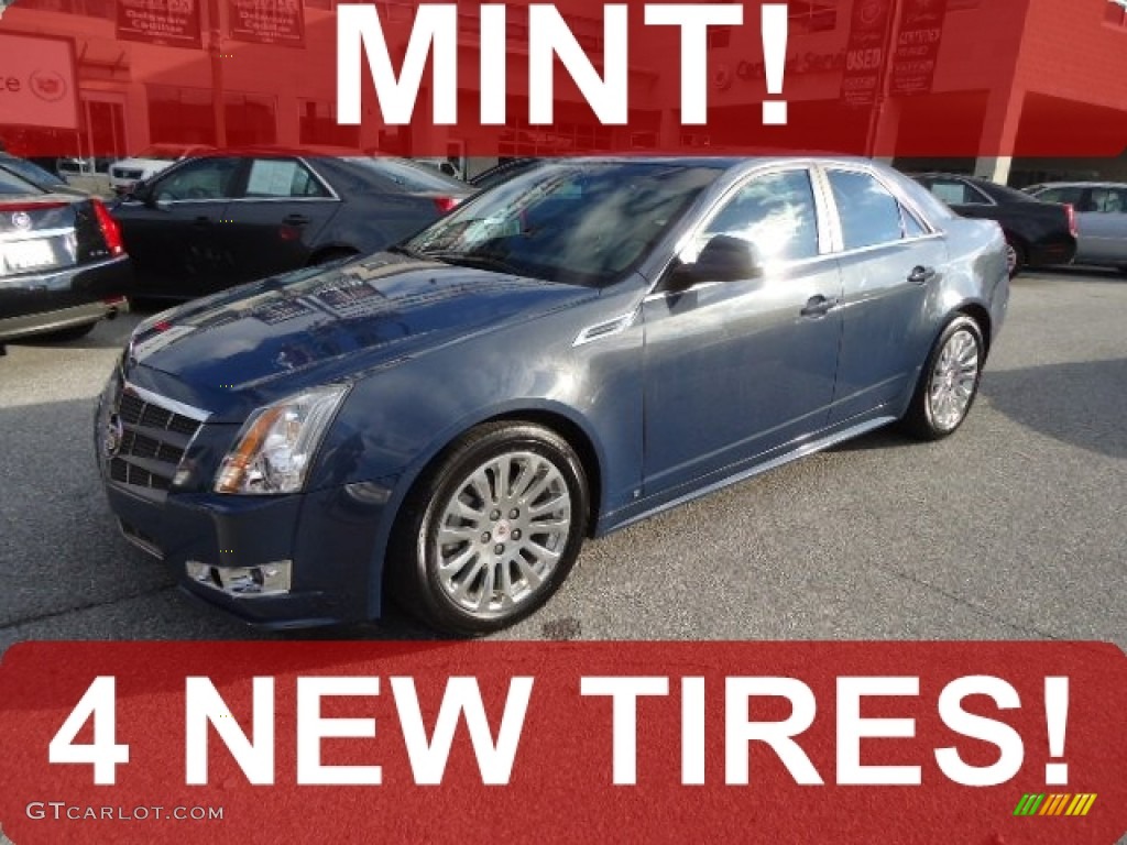 2010 CTS 4 3.6 AWD Sedan - Blue Diamond Tricoat / Light Titanium/Ebony photo #1