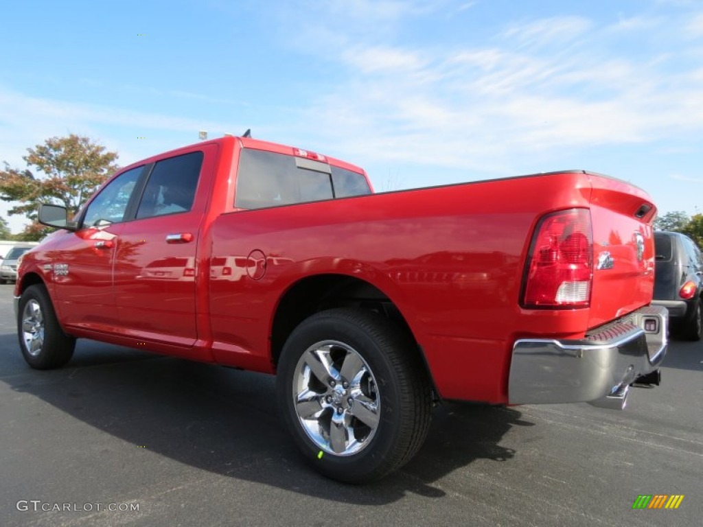 2014 1500 Big Horn Crew Cab - Flame Red / Black/Diesel Gray photo #2
