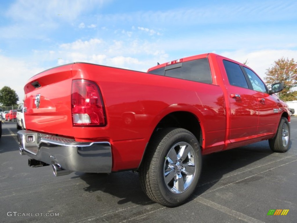 2014 1500 Big Horn Crew Cab - Flame Red / Black/Diesel Gray photo #3