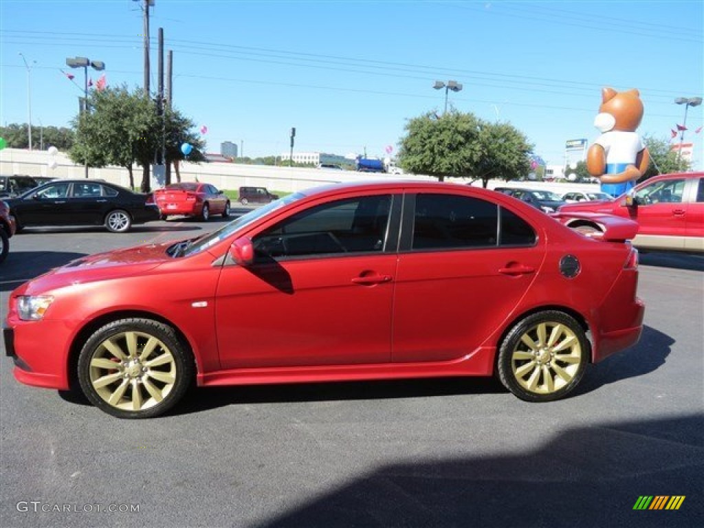 Rally Red Pearl 2009 Mitsubishi Lancer RALLIART Exterior Photo #87293016