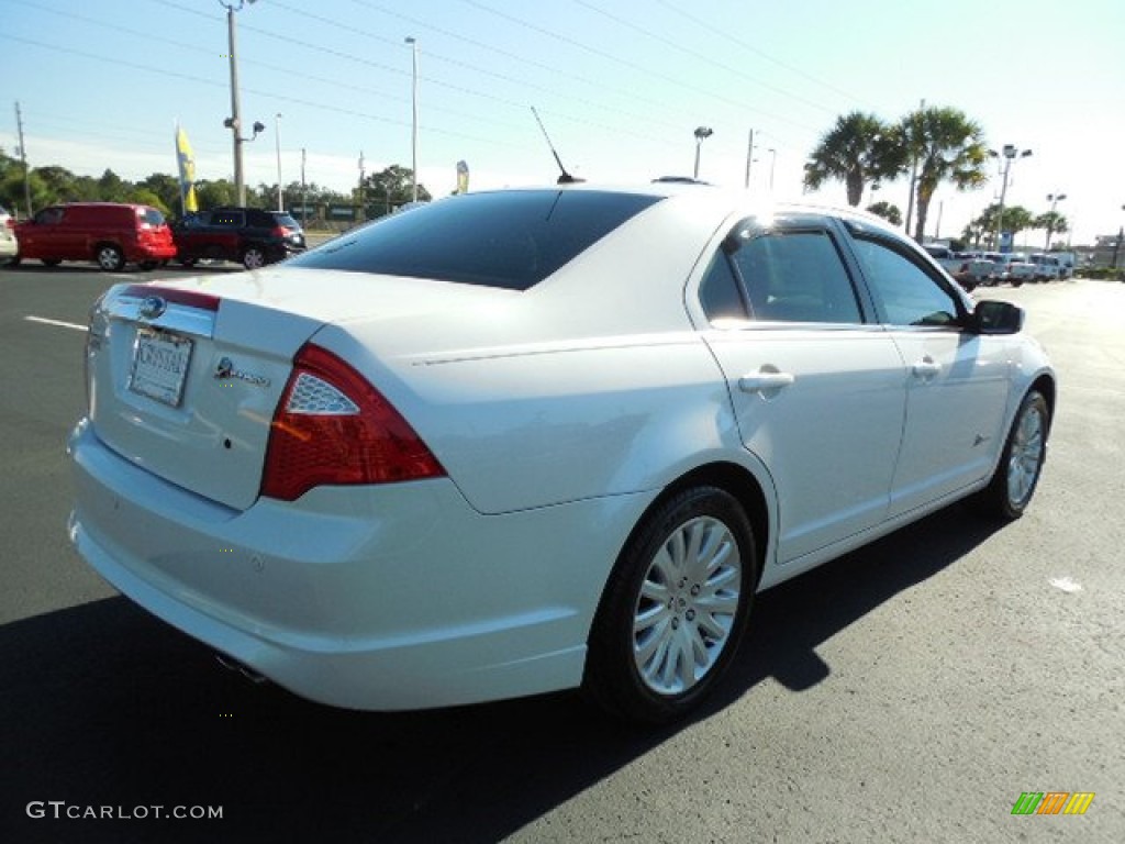 2010 Fusion Hybrid - White Platinum Tri-coat Metallic / Medium Light Stone photo #8