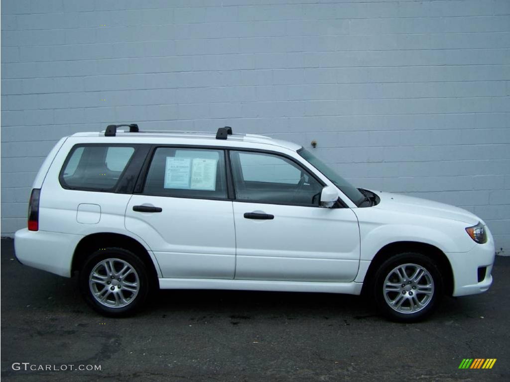 2008 Forester 2.5 X Sports - Aspen White / Anthracite Black photo #9