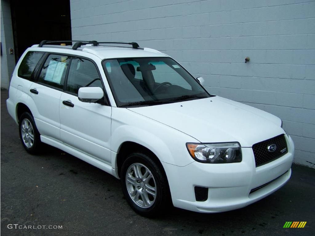 2008 Forester 2.5 X Sports - Aspen White / Anthracite Black photo #10