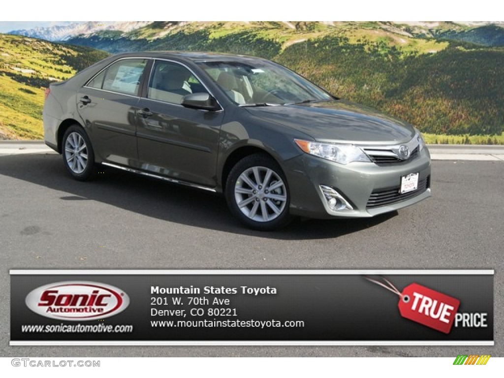 2014 Camry XLE - Cypress Pearl / Ivory photo #1