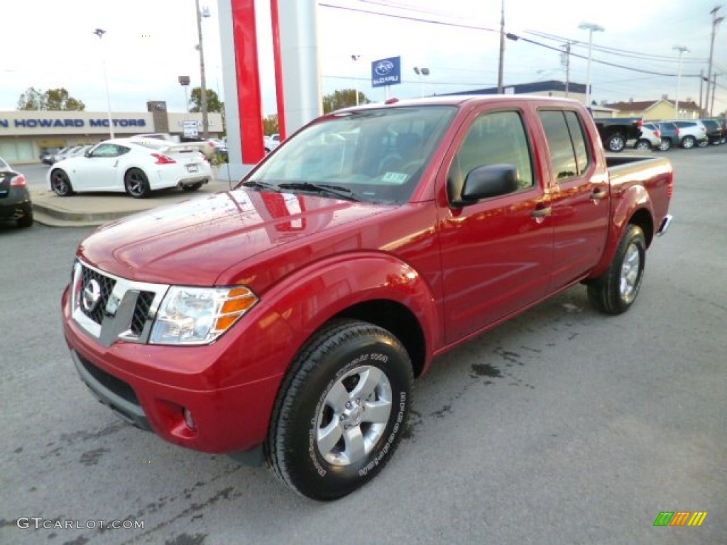 2013 Frontier SV V6 Crew Cab 4x4 - Lava Red / Steel photo #3