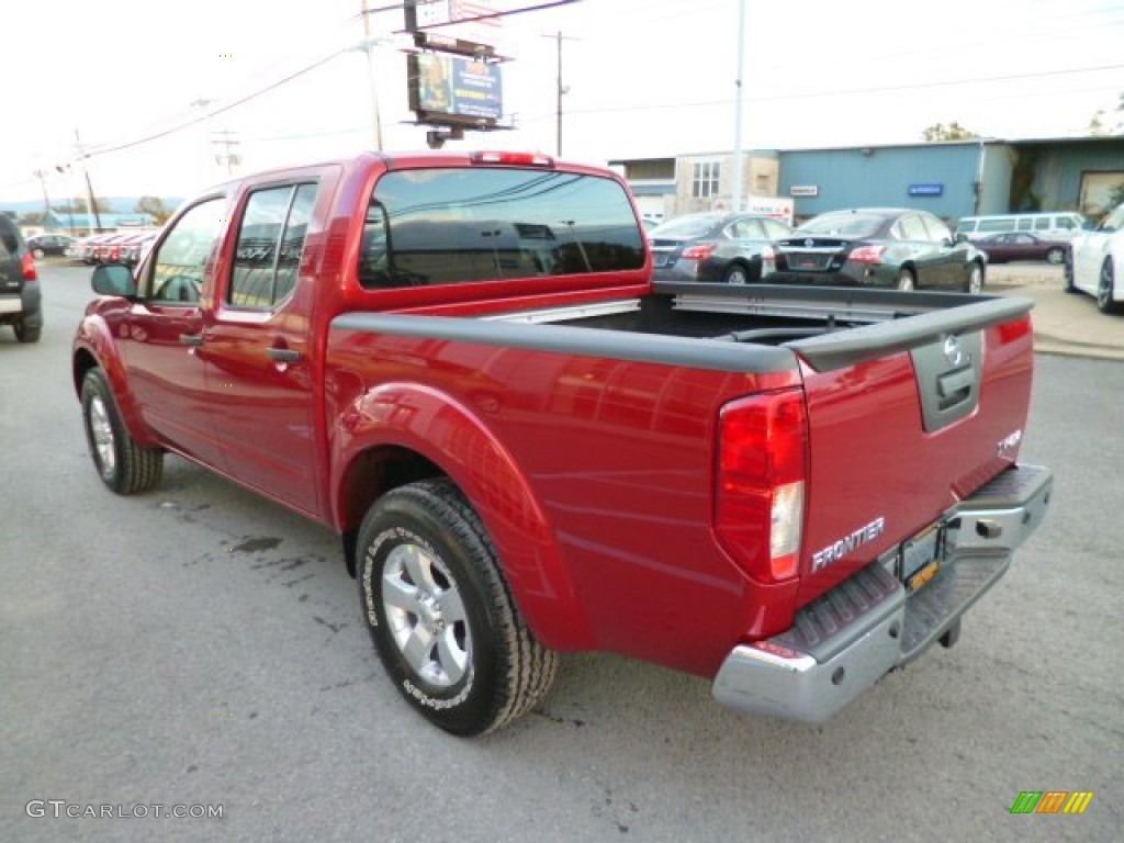 2013 Frontier SV V6 Crew Cab 4x4 - Lava Red / Steel photo #5