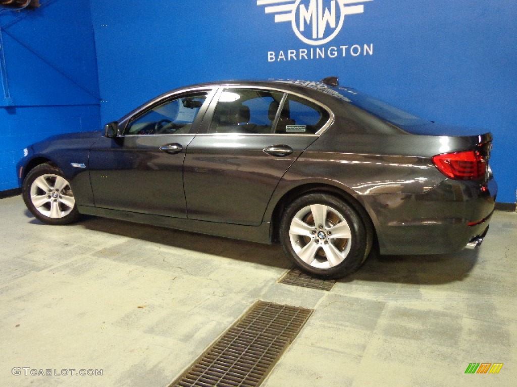 2013 5 Series 528i xDrive Sedan - Dark Graphite Metallic II / Black photo #9