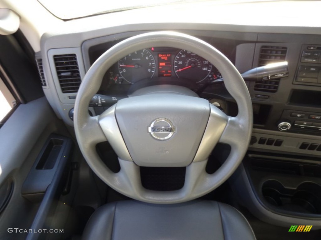 2013 Nissan NV 1500 S Gray Steering Wheel Photo #87299820