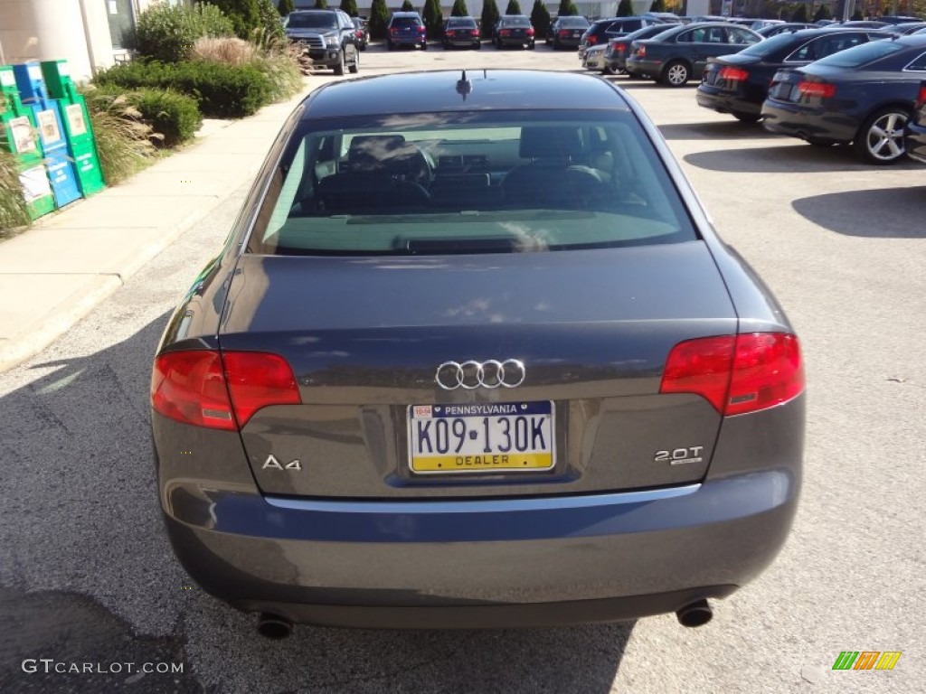 2007 A4 2.0T quattro Sedan - Dolphin Gray Metallic / Ebony photo #10