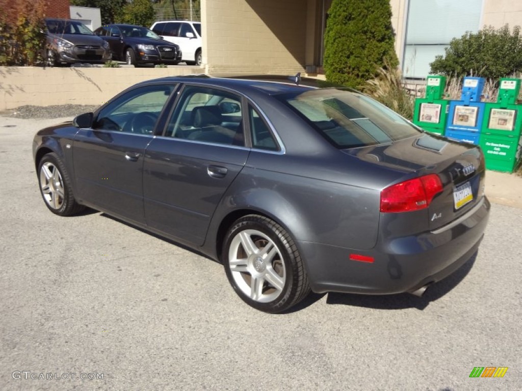2007 A4 2.0T quattro Sedan - Dolphin Gray Metallic / Ebony photo #11