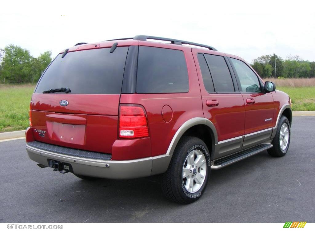 2004 Explorer Eddie Bauer 4x4 - Redfire Metallic / Medium Parchment photo #3