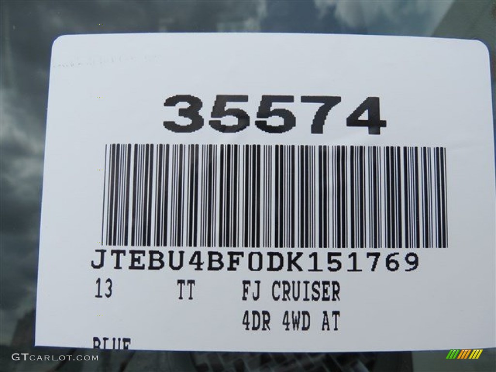 2013 FJ Cruiser 4WD - Cavalry Blue / Dark Charcoal photo #19