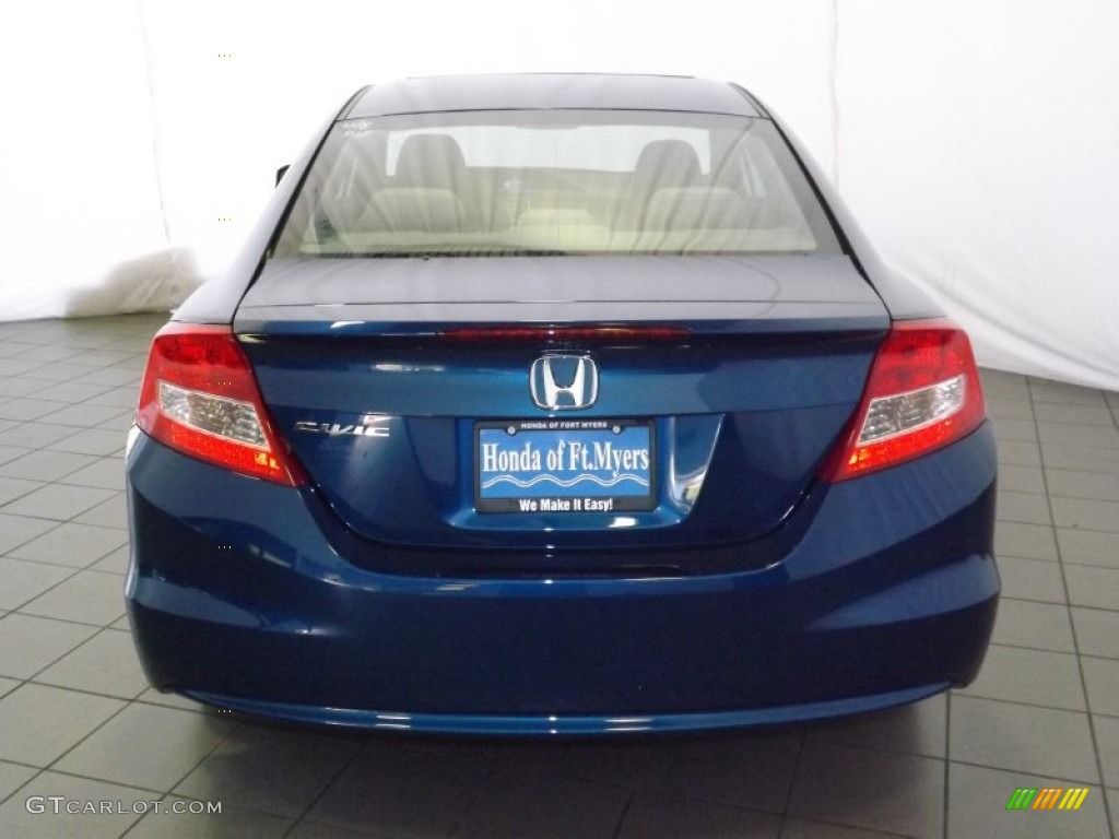 2013 Civic EX Coupe - Dyno Blue Pearl / Gray photo #7