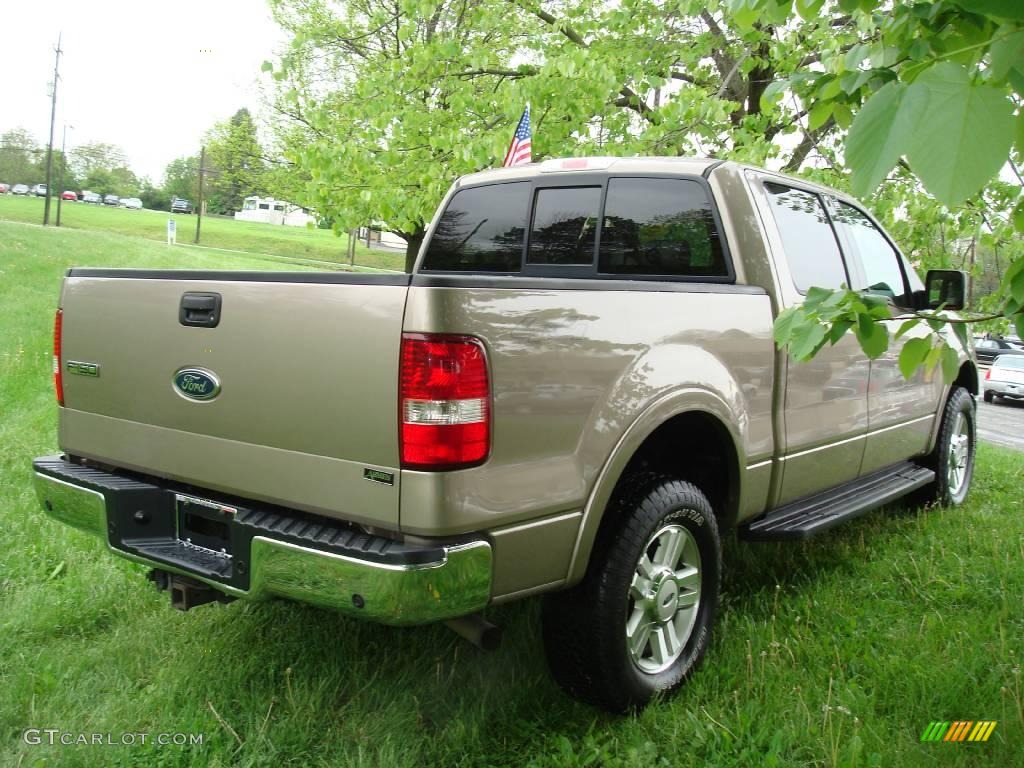2004 F150 Lariat SuperCrew 4x4 - Arizona Beige Metallic / Tan photo #6