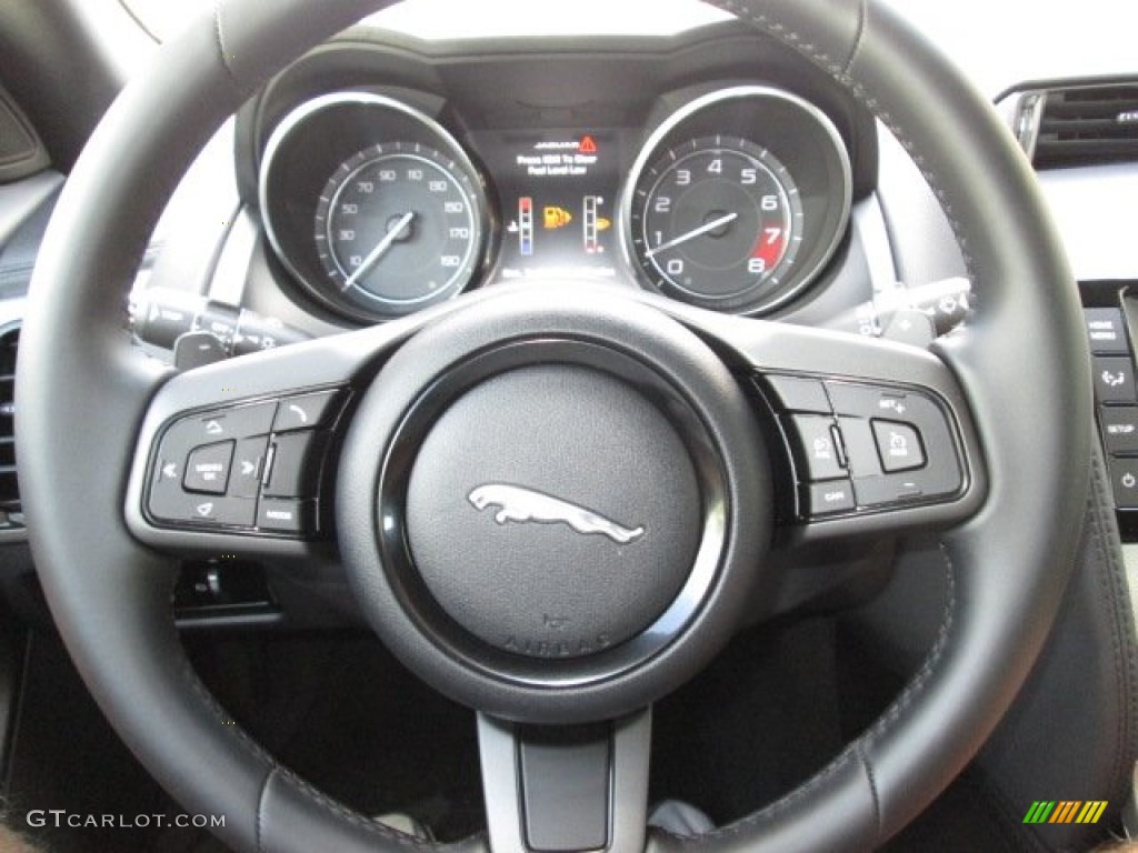 2014 Jaguar F-TYPE Standard F-TYPE Model Jet Steering Wheel Photo #87305531