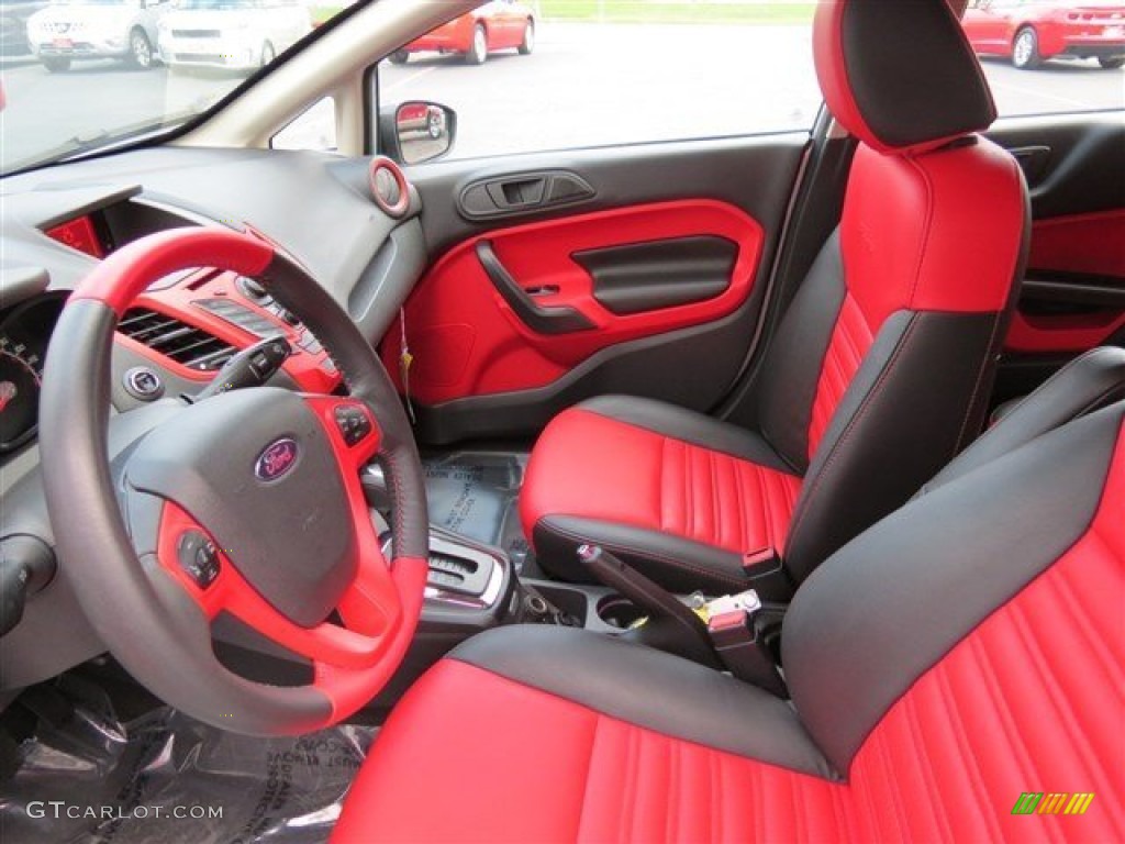 2013 Fiesta Titanium Hatchback - Ingot Silver / Race Red Leather photo #11