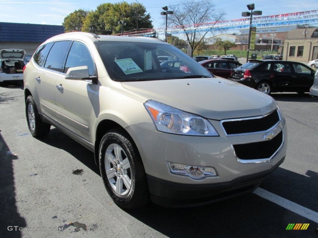 Gold Mist Metallic 2012 Chevrolet Traverse LT AWD Exterior Photo #87308266