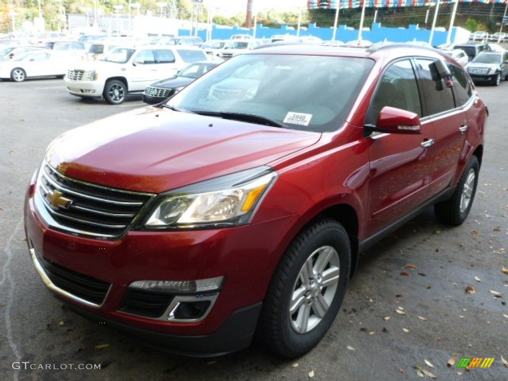 2014 Traverse LT AWD - Crystal Red Tintcoat / Ebony photo #7