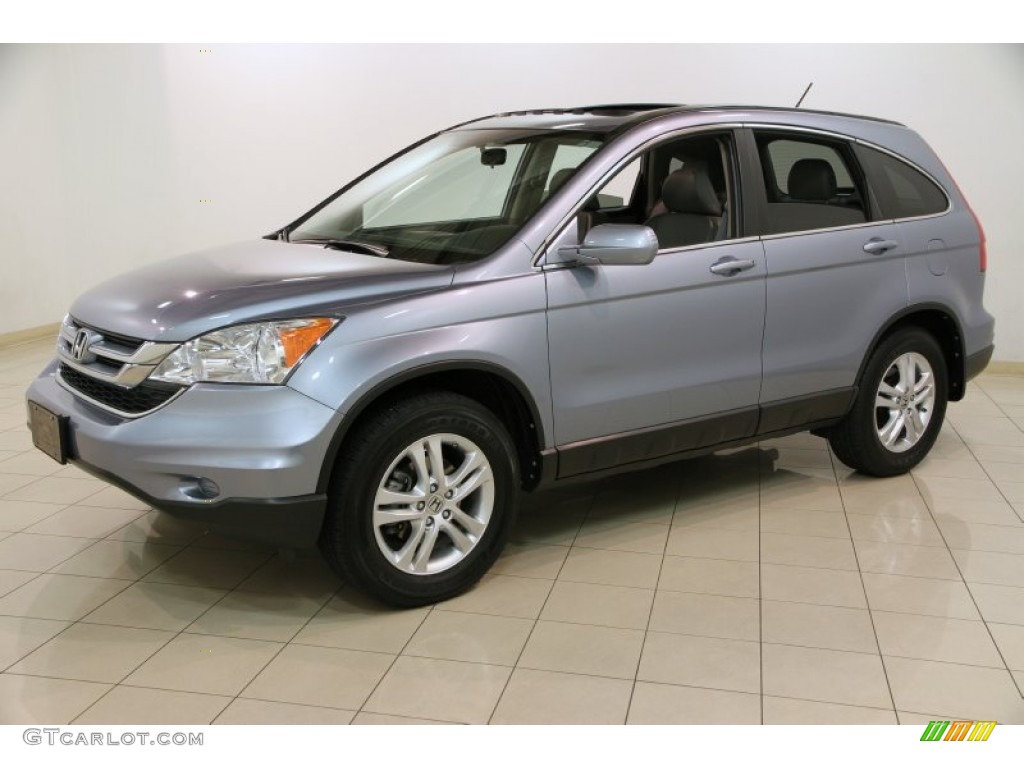 2011 CR-V EX-L 4WD - Glacier Blue Metallic / Gray photo #3