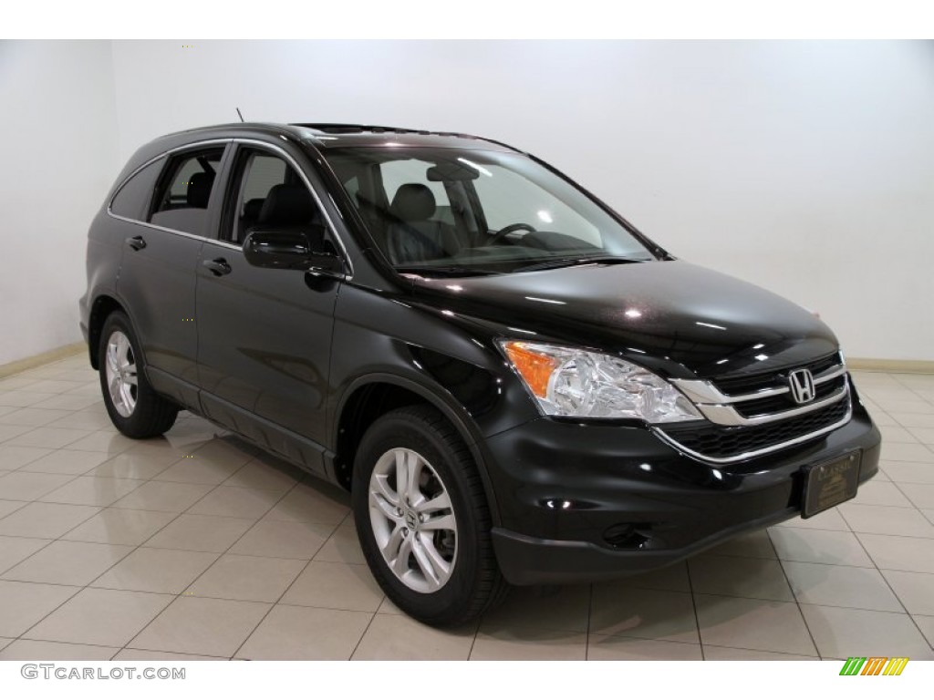 2011 CR-V EX-L 4WD - Crystal Black Pearl / Black photo #1