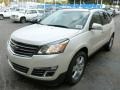 2014 White Diamond Tricoat Chevrolet Traverse LTZ AWD  photo #7