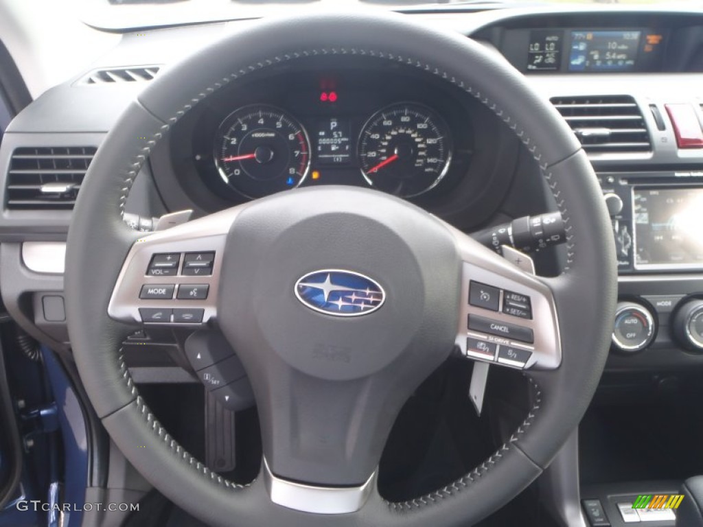 2014 Subaru Forester 2.0XT Touring Black Steering Wheel Photo #87310732