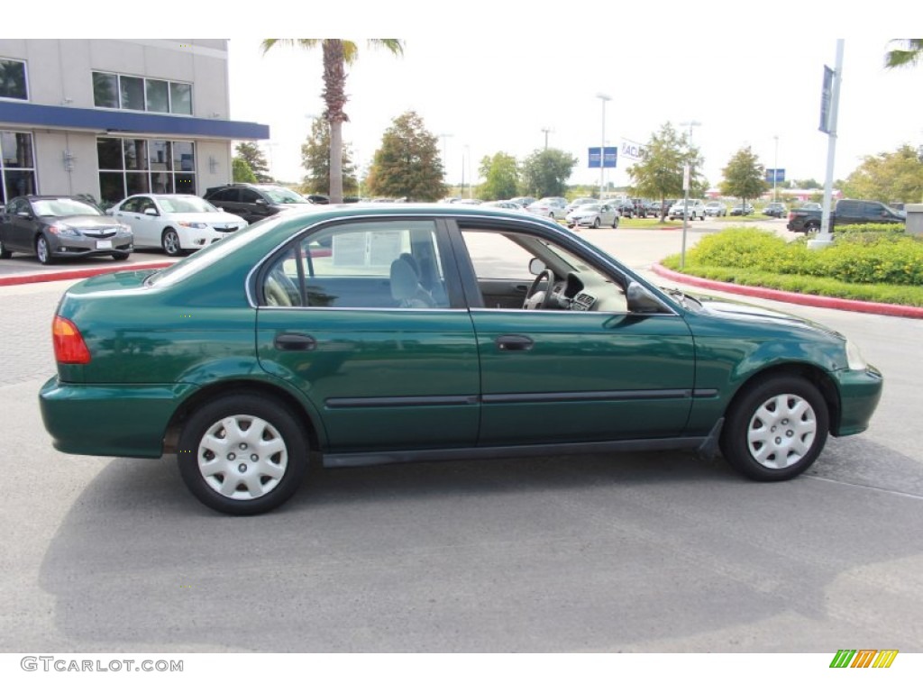 2000 Civic LX Sedan - Clover Green Pearl / Beige photo #6