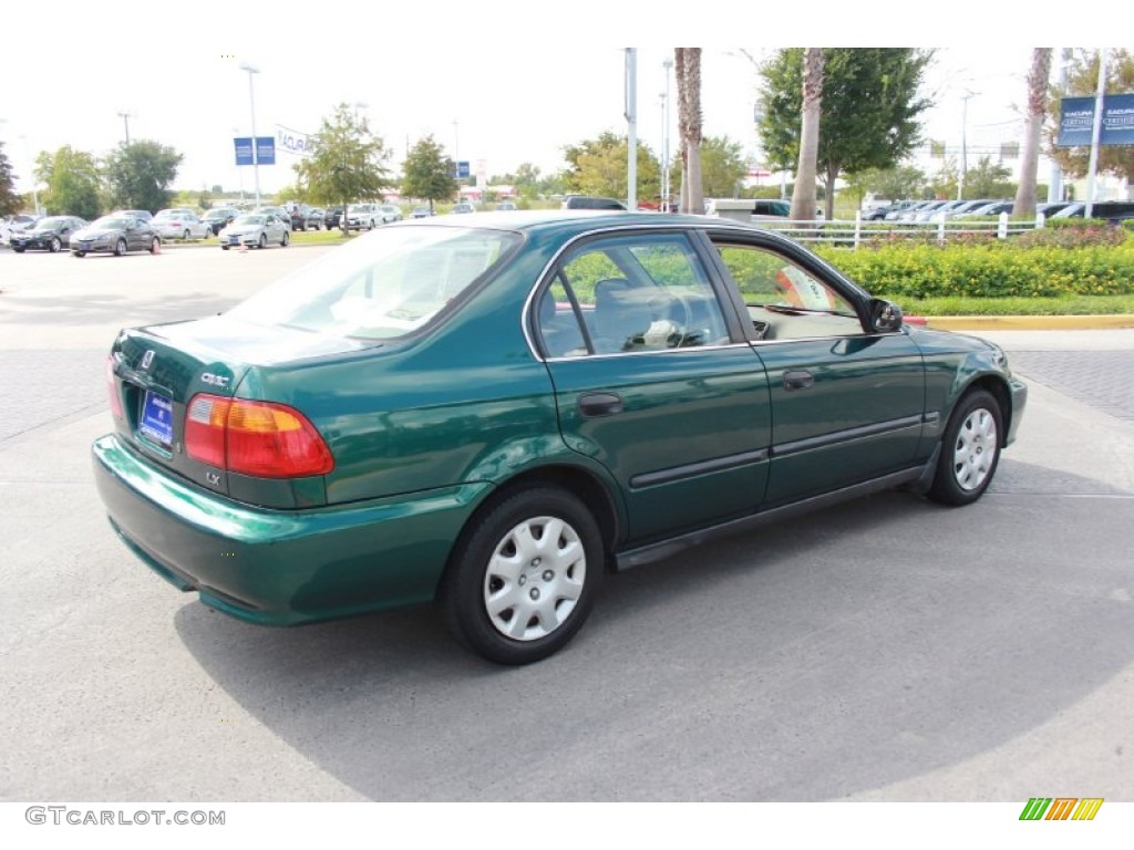 2000 Civic LX Sedan - Clover Green Pearl / Beige photo #8