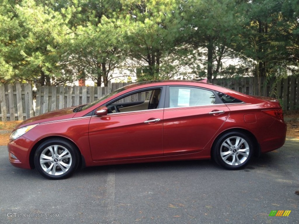 2011 Sonata Limited - Venetian Red / Camel photo #4