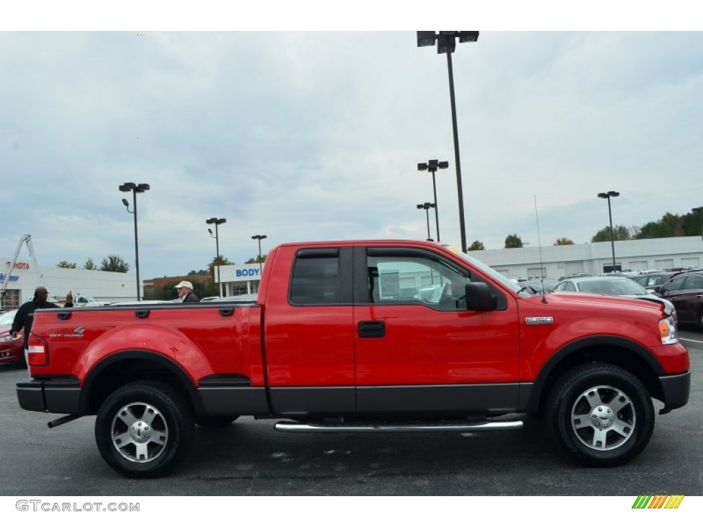 2007 F150 FX4 SuperCab 4x4 - Bright Red / Black/Medium Flint photo #2
