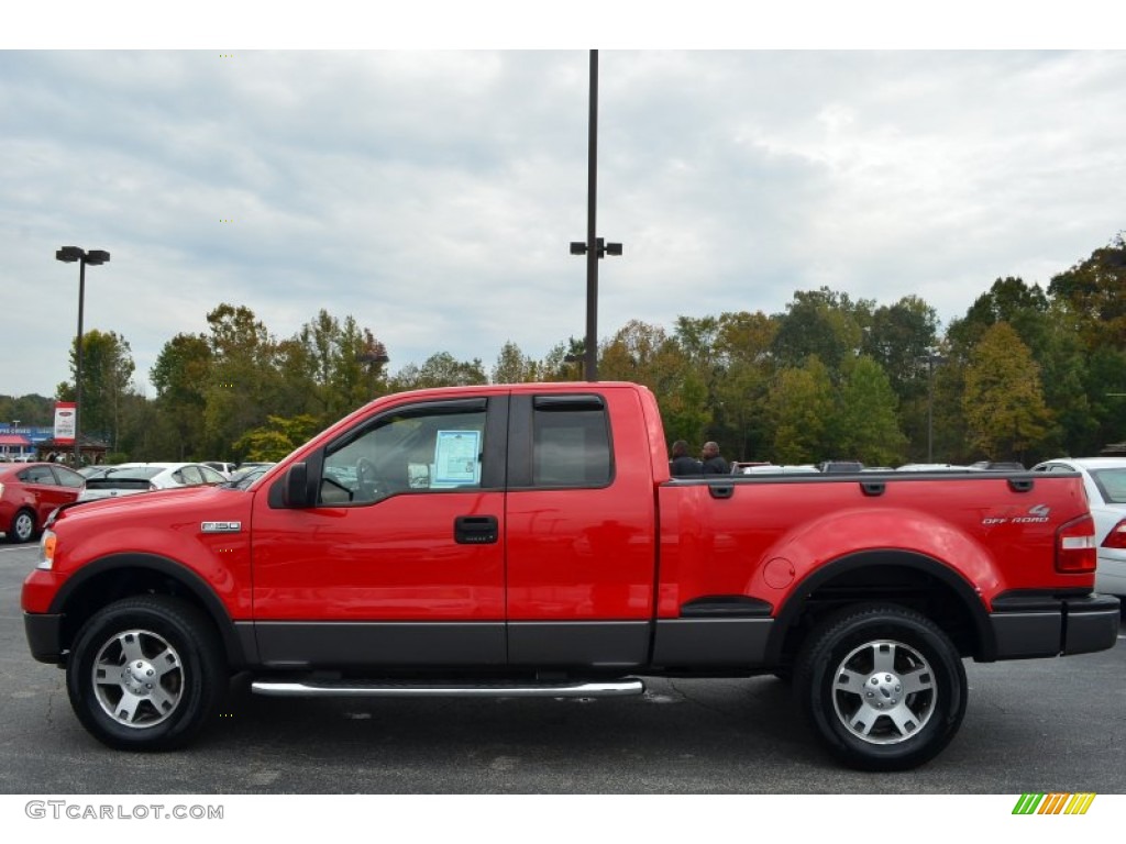 2007 F150 FX4 SuperCab 4x4 - Bright Red / Black/Medium Flint photo #5