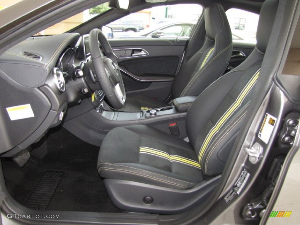 Neon Art Black/DINAMICA w/Yellow Stitching Interior 2014 Mercedes-Benz CLA Edition 1 Photo #87313308