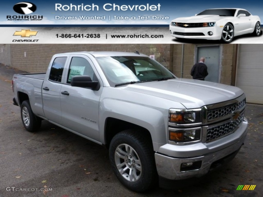 2014 Silverado 1500 LT Double Cab 4x4 - Silver Ice Metallic / Jet Black photo #1