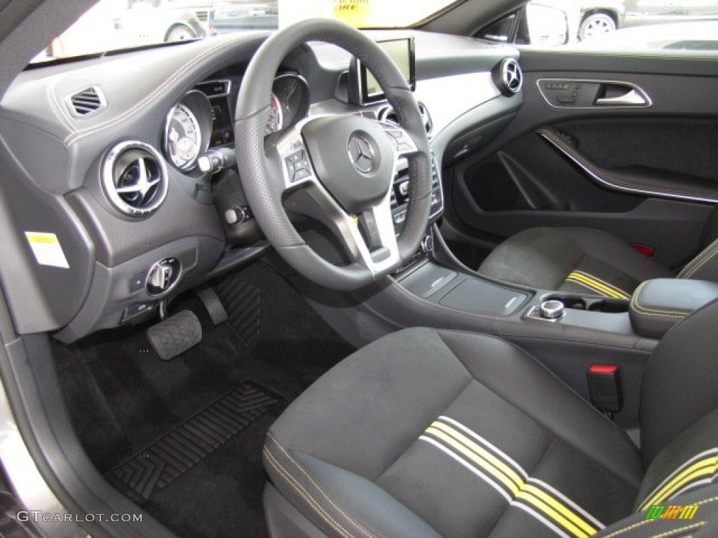 Neon Art Black/DINAMICA w/Yellow Stitching Interior 2014 Mercedes-Benz CLA Edition 1 Photo #87313651